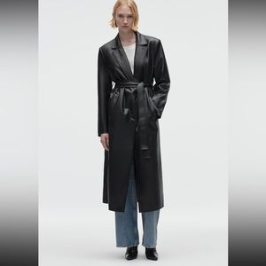 Zara leather trench coat in medium
